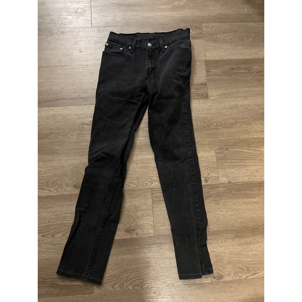 Levis 511 Slim Fit Black Denim Jeans W29 L32 Womens 04511-1907‎